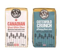 Matthews Cotswold Strong Crunch & Canadian Bread Flour 1.5Kg Each - Combo Pack for Artisan Bread, Sourdough, Pizza, Bread Machine