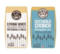 Matthews Cotswold Strong White & Strong Crunch Flour Combo pack Each 1.5Kg - Cotswold Artisan Blend with Nutty Flavor, Ideal for Handmade and Bread Machines