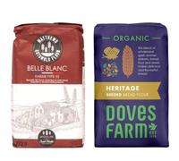Matthews French T55 White Bread Flour 1.5kg & Doves Farm Heritage Seeded Bread Flour 1kg -Artisan Bundle for Baguettes, Sourdough, Wholemeal Loaves & Ancient Grain Bread Recipes