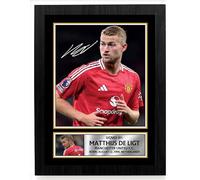 Matthijs de Ligt Signed Autograph Poster Print - Manchester United F.C. - Netherlands International Football Memorabilia - Gift for Fans & Collectors, A4 Poster Print (297x210mm)
