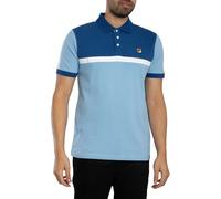 Mattia Contrast Panel Polo Shirt Frozen Fjord/Limoges/White