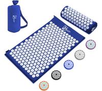 Mattibi Acupressure Mat with Cushion for Massage & Pain Relief, Grey Needle Mat Set for Relaxation, Neck, Back, Feet, Meditation