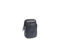 MATTIES Men's Pioneer Leather Bags, Black/White, 0cm x 11cm x 19cm