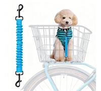 MATTISAM Dog Seat Belt for Bike Basket, Retractable Bicycle Dog Seatbelt, Elastic Pet Safety Leash Harness for Cat, Dog Leash Extension Attachment Shock Absorbing Lead Extension Absorber (Blue)