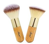 Matto Bamboo Makeup Brush Set Face Kabuki 2 Pieces - Foundation and Powder Makeup Brushes for Mineral BB Cream