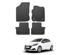 MatTrax- Car Mats for Peugeot 208 2012-2020 With Clips - Tailored Rubber Car Mats Set With Accessories - Anti-Slip Car Floor Mats,Waterproof,Heavy Duty -Easy to Clean - Black Edging,Rubber