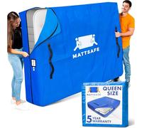 Mattress Bag with 8 Handles for Moving and Storage - Queen Size - Reusable Cover with Strong Zipper Closure - Extra Thick Mattress Protection - Mattsafe by Nordic Elk
