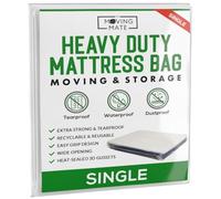 Mattress Bags For Moving & Storage (Single) - Heavy Duty Single Size Mattress Cover for Moving House & Self Store - Plastic Mattress Protector Bag - Strong, Reusable, Tearproof - 3ft