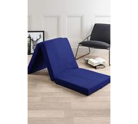 Mattress Guru Badenia 3pcs Day Bed Futon Z Bed Folding Mattress in Mid Navy | Size: Small Single Mattress Guru Mid Navy Small Single