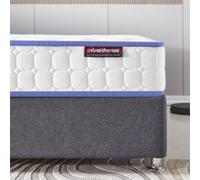 Mattress Guru Coolblue Comfort 1000 Pocket Spring Mattress, Cool Blue Memory Foam, 3D Knit Fabric Cover, Pressure Relief, 20Cm, 4Ft6 Double
