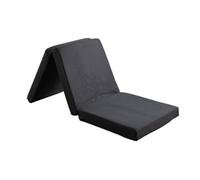 Mattress Guru Folding Z Bed Mattress, Tri Folding Guest Bed, Lightweight, Space Saving, Futon Mattress, Black