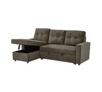 Mattress Guru Reegan L Shaped Corner Sofa Bed With Hidden Storage And Reversible Chaise, With Pocket Sprung Seats - Taupe
