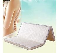 Mattress, Portable Trifold Tatami Floor Mat Soft Breathable Living Room Dormitory Sleeping Pad, Thicken 3e Coconut Palm Mattress Pad (White)