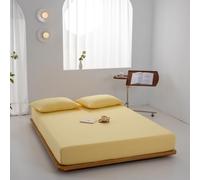 Mattress Protector Cotton Fitted Sheet Mattress Cover With Elastic Band Bedsheet Monochrome Fit Sheet,10,150x190x25cm 1pc