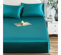 Mattress Protector Fitted Sheet Twin Full Satin Bed Sheets Single Double Bedsheet Linen No Pillowcase,6,US King size 1 pcs
