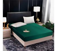 Mattress Protector Solid Color Fitted Sheet Satin Mattress Cover With Elastic Band Bedsheet Fit Sheet,5,140x200x25cm
