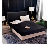 Mattress Protector Solid Color Fitted Sheet Satin Mattress Cover With Elastic Band Bedsheet Fit Sheet,7,140x200x25cm
