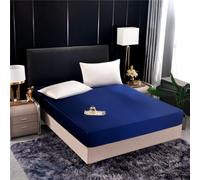 Mattress Protector Solid Color Fitted Sheet Satin Mattress Cover With Elastic Band Bedsheet Fit Sheet,1,140x190x25cm
