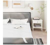 Mattress Protector White 140x220cm Waterproof Polyester TPU SilentFit Secure