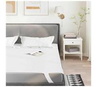 Mattress protector White 160x200 cm Polyester TPU Waterproof Noiseless Fit Strap