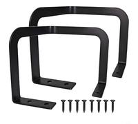 Mattress Retainer Bar for Bed Frame | Metal Slide Stopper to Prevent Mattress Sliding | 2-Pack with Screws | Black Corner Fixing Brackets Compatible with Most