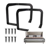 Mattress Sledge Stopper, 2 Metal Mattress Holders with 8 Screws, Sturdy, Strong Bed Shelf for Full Size Before Sliding, Wooden Bed Frame