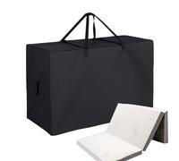 Mattress Storage Bag - Heavy Duty Foldable Organizer | Tri-Fold Guest Bed Carry Case for Memory Foam, Portable Travel, Moving, Home Storage, Apartment, Dorm, Camping, Trip, Transportation