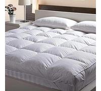 Mattress Topper - 4" 10cm Deep Thick Best Mattress Toppers Pad Microfibre with Strong Corner Straps for Luxury & Comfort for Home Sofa Bed Caravan - Machine Washable (King) (King)