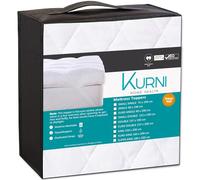 Mattress Topper Bed Protector White, UK King 150x200cm Size, Added Soft Cushioning for Better Sleep with Ultimate Mattress Protection