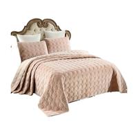 Mattress Topper Breathable Velvet Cotton Bedspread Double Side Bed Cover Bedspreads And Coverlets Couple Bed Quilt Plaid Stitch Mattress Topper(3pcs 224cmx234cm)