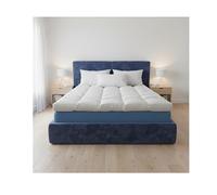 Mattress Topper Double Bed - Extra Deep 10 cm thick Mattress Toppers Double Size Bed | Ultra Soft Box Quilted Firm Topper | Breathable & Non-Allergenic Filling with Elasticated Straps