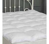 Mattress Topper Down Alternative Plush 2" Thick Quilted Mattress Pad Fluffy and Firm with 4 Straps Hotel Quality (Twin XL)