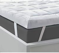 Mattress Topper Extra Deep 4 Inch Deep (10CM)- Quilted 4FT Small Double Mattress Topper Fluffy Hypoallergenic Microfibre with Strong Corner Straps (4Inch Deep, 4FT Small Double)
