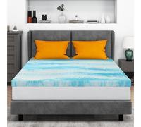 Mattress Topper Full, 3 Inch Gel Memory Foam Bed Topper for Full Size Bed, CertiPUR-US Certified, Blue