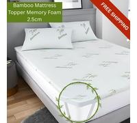 Mattress Topper Memory Foam Bamboo (King)
