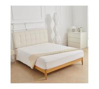 Mattress Topper Pad Quilted Breathable and Dust Proof Waterproof Mattress Protector for Bedroom (White,75x127cm)