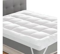 Mattress Topper Single Bed 10CM Soft Fluffy Single Mattress Topper with Strong Straps Hypoallergenic 4-Inch Bed Topper Extra Thick for Luxury & Comfort 90X190CM