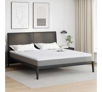 Mattress Topper White 180 x 200 cm Knitted Fabric with Latex Foam Filling Breathable and Washable for Better Lying Comfort and Pressure Relief in Bedroom and Guest Bed
