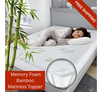 Mattress Toppers Memory Foam Bamboo (Double)