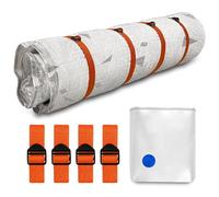 Mattress Vacuum Bag 200x250cm (78.7"x98.4") with 4 Orange Straps - Reusable Space Saver for King & Super King Latex, Memory Foam Mattresses, Duvets, Sofa Cushions - Storage & Moving
