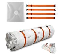 Mattress Vacuum Bag for Storage and Moving, Vacuum Mattress Bag with 4 Pcs Straps, Mattress Compression Bag for Single Memory Latex Mattresses, Reusable Space Saver Bag, 240 x 130 CM