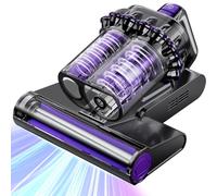 Mattress Vacuum, Bed Vacuum with 16Kpa Suction, 253.7nm UV-C Light, 150°F Heat and 30000RPM/Min Shock, HEPA & Ultrasonic Filter, 600W Powerful Handheld Vacuums for