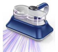 Mattress Vacuum Cleaner, Powerful Vibration Handheld Vacuum Cleaner with UV-C Light and LED Display, HEPA Filter, Handheld Hoover Cordless for Bed, Carpet, Sofa, Crib, Pillows (bright blue)