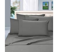 MattRest Luxury Silky-Soft 1800 Series Premium Collection - Wrinkle-Free 4-Piece Bed Sheet Set, Deep Pocket up to 16 inch, Full Grey