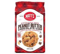 Matt's Cookies, Peanut Butter Chocolate Chip Cookies, Soft-Baked Biscuits, Non GMO, 6 x 396g