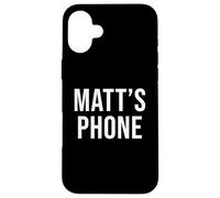 Matt's Phone Black White Name Matt Case for iPhone 16 Plus