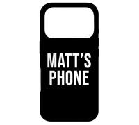 Matt's Phone Black White Name Matt Case for iPhone 17 Pro
