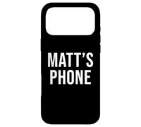 Matt's Phone Black White Name Matt Case for iPhone 17 Pro Max