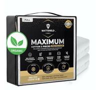 MATTSHIELD Maximum 3-Piece Kit - Waterproof Organic Cotton Terry Mattress Protector Full + 2 Pillow Protectors - Fitted with Stretchable Pockets - Skin-Friendly, Breathable Mattress Cover