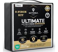 MATTSHIELD New Ultimate 3 Pieces Protection KIT - Full - Mattress Encasement + 2 Pillowcases Encasement - Soft Cotton 100% Waterproof, Bed Bug Proof, Hypoallergenic - Premium Zippered Six-Sided Cover